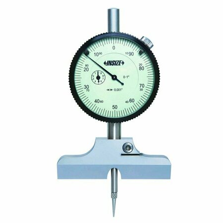 Insize Dial Depth Gage With 60° Base, 0-1",  2345-E1